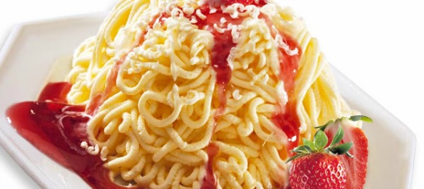 Spaghetti with strawberry sauce - Strawberry Confetti