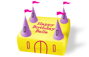 Happy Birthday Disney Princess Belle Birthday Cake