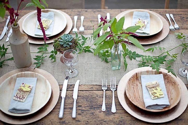 Eco-friendly table setting idea