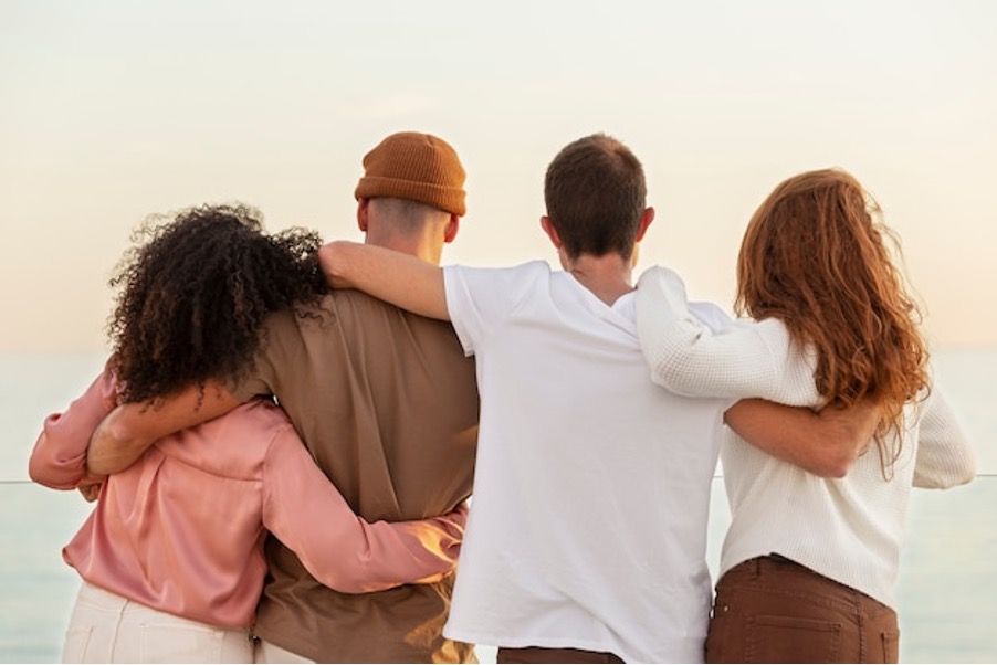 Friends Hugging 