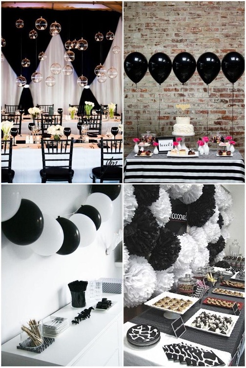 Simple Black And White Party Ideas 