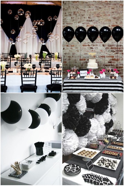 Simple Black And White Party Ideas