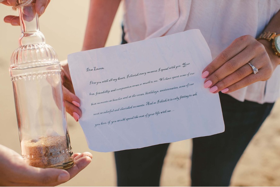 Message in a bottle proposal